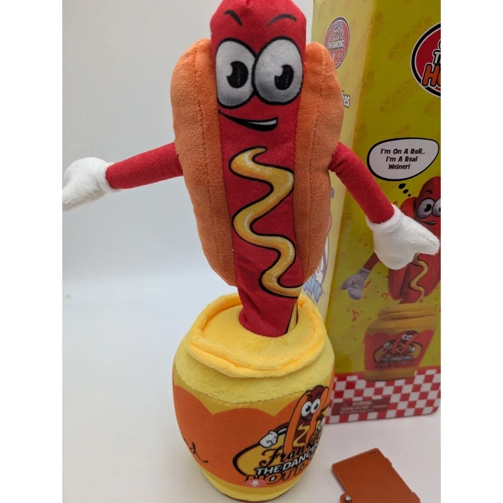 Dancing Hot Dog Toy - Sings, Yodels,‎ Jokes - Fun Decor for Kids  Adults Working